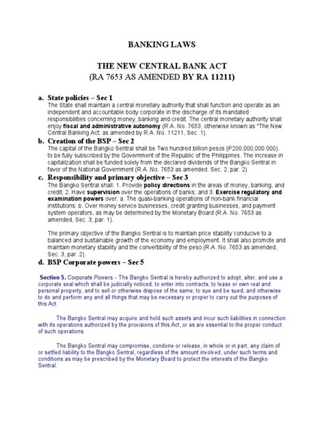 ra 7653 as amended by ra 11211|About the Bank .